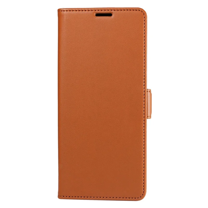For Samsung Galaxy A55 5G Case Side Magnetic Clasp RFID Blocking Leather Phone Wallet Cover - Brown
