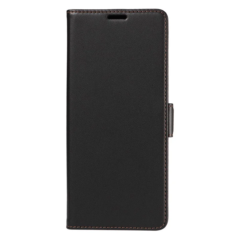 Zijdelijke magnetische sluiting RFID-blocking lederen telefoonportemonnee hoesje voor Samsung Galaxy A56 5G - Zwart