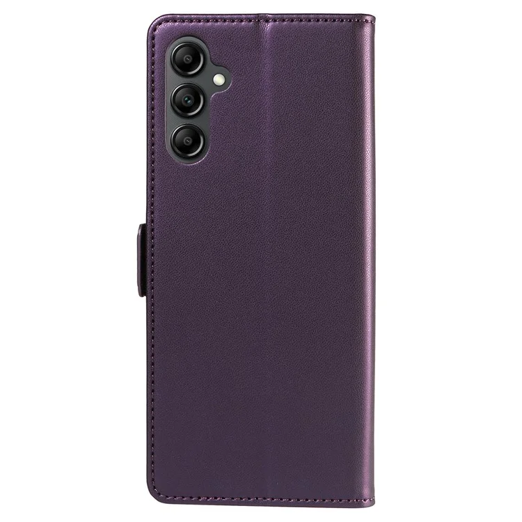 For Samsung Galaxy S25+ Case Side Magnetic Clasp RFID Blocking Leather Phone Wallet Cover - Purple