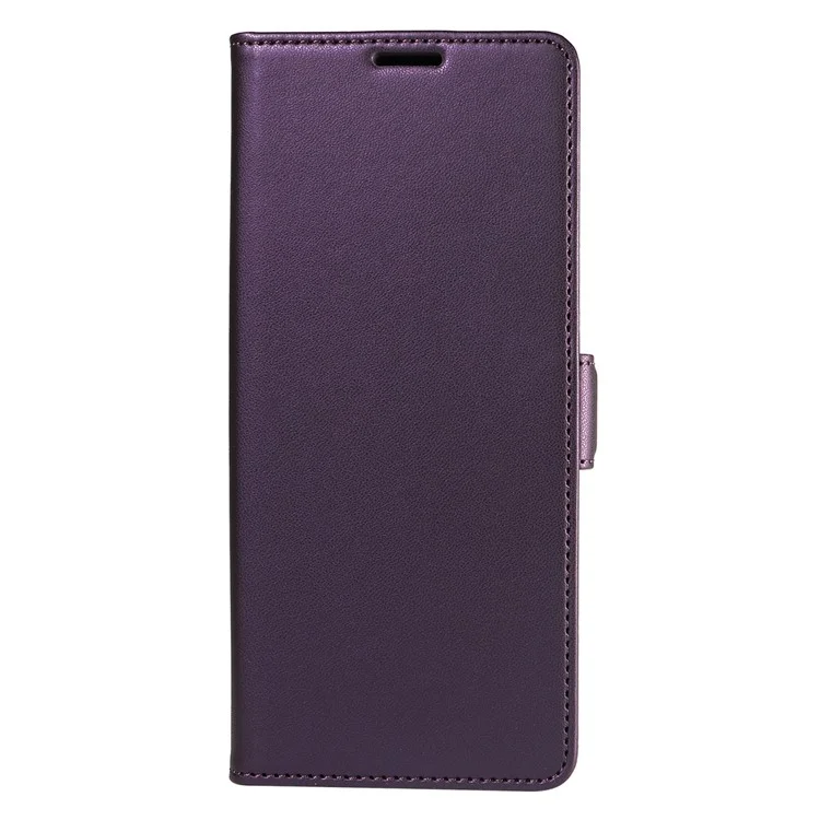 For Samsung Galaxy S25+ Case Side Magnetic Clasp RFID Blocking Leather Phone Wallet Cover - Purple