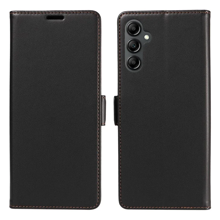 Für Samsung Galaxy S24 FE Hülle Seitlicher magnetischer Verschluss RFID-blockierendes Leder-Telefongeldbörsen-Cover - Schwarz