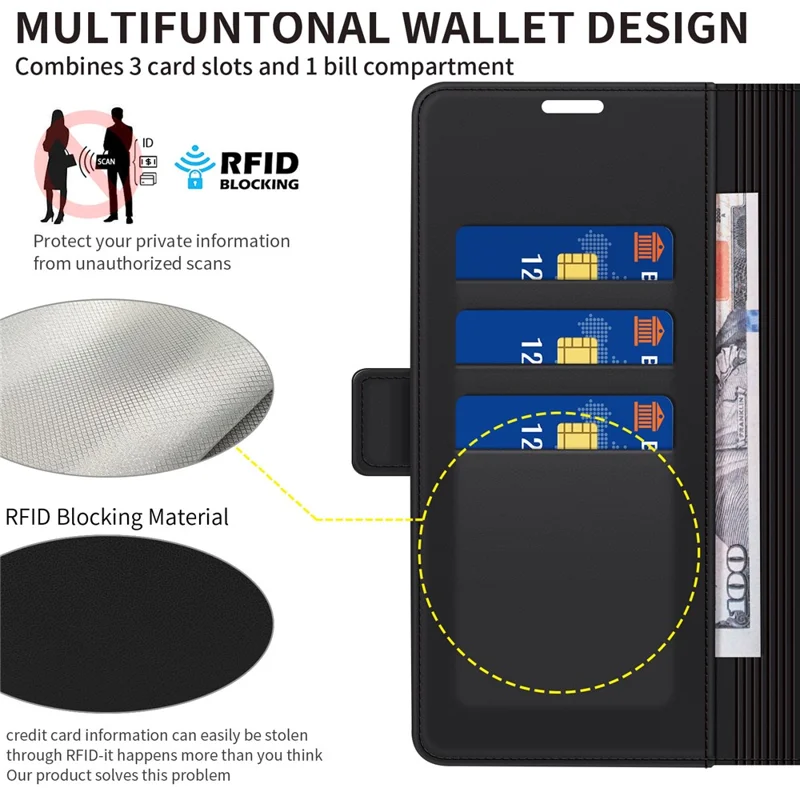 For Samsung Galaxy S24 FE Case Side Magnetic Clasp RFID Blocking Leather Phone Wallet Cover - Purple