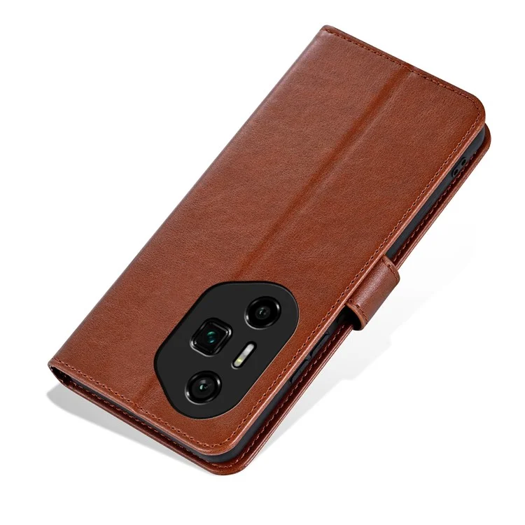 AZNS для Honor 300 Ultra Case Anti-Scratch PU Leather Stand Wallet Phone Cover - Коричневый