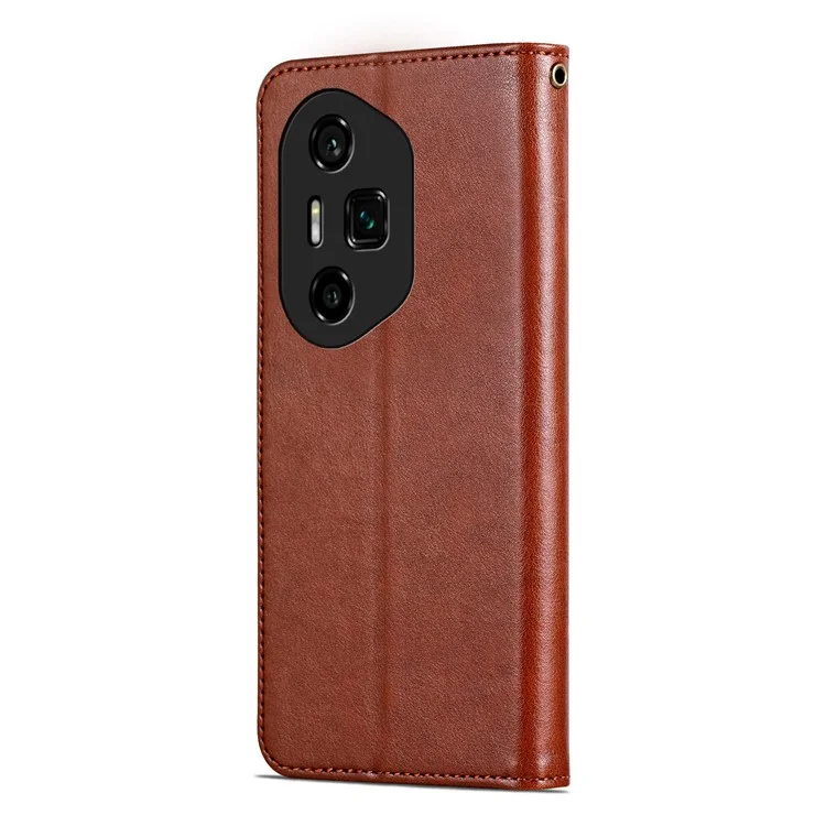 AZNS для Honor 300 Ultra Case Anti-Scratch PU Leather Stand Wallet Phone Cover - Коричневый