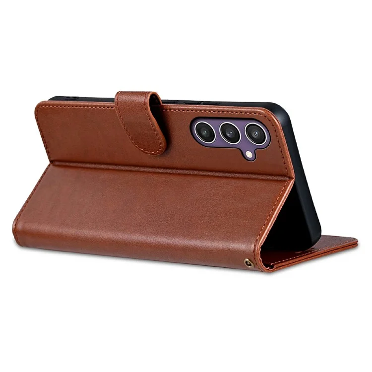 Étui pour Samsung Galaxy A36 AZNS en cuir PU anti-rayures avec support et porte-monnaie - Marron