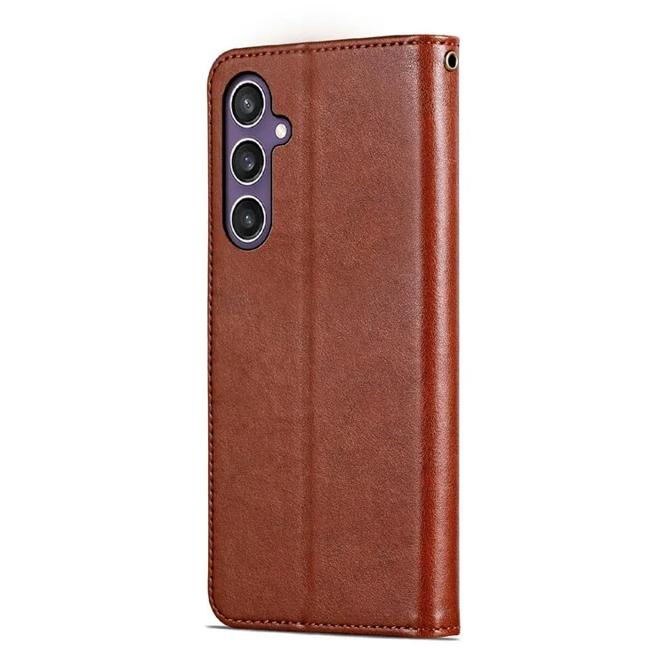 Étui pour Samsung Galaxy A36 AZNS en cuir PU anti-rayures avec support et porte-monnaie - Marron