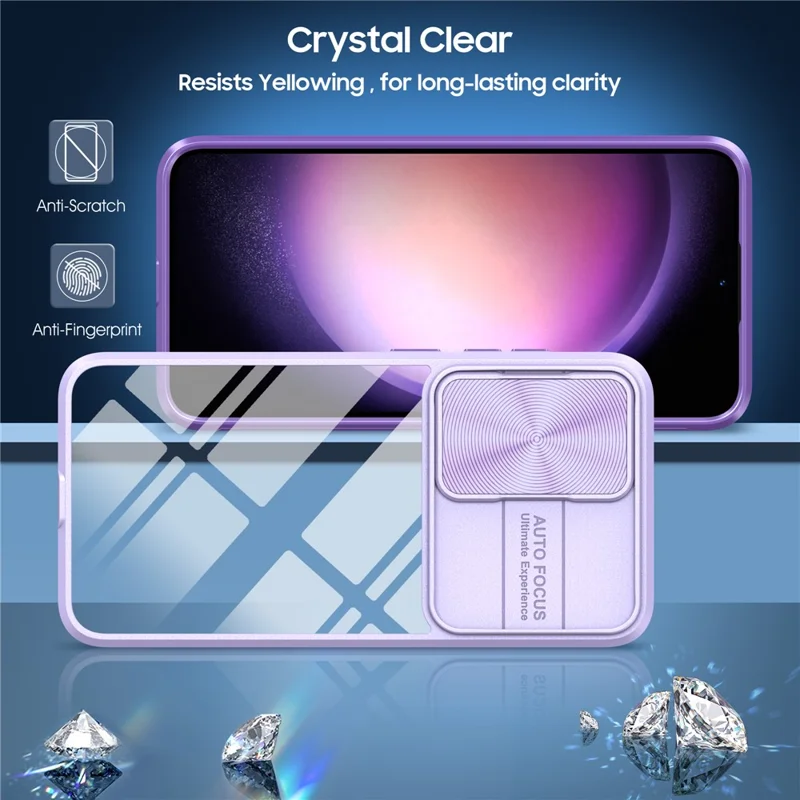 For Samsung Galaxy S25+ Case TPU + PC Clear Phone Cover - Purple