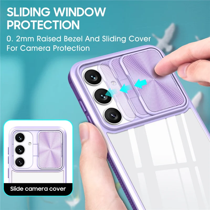 For Samsung Galaxy S25+ Case TPU + PC Clear Phone Cover - Purple