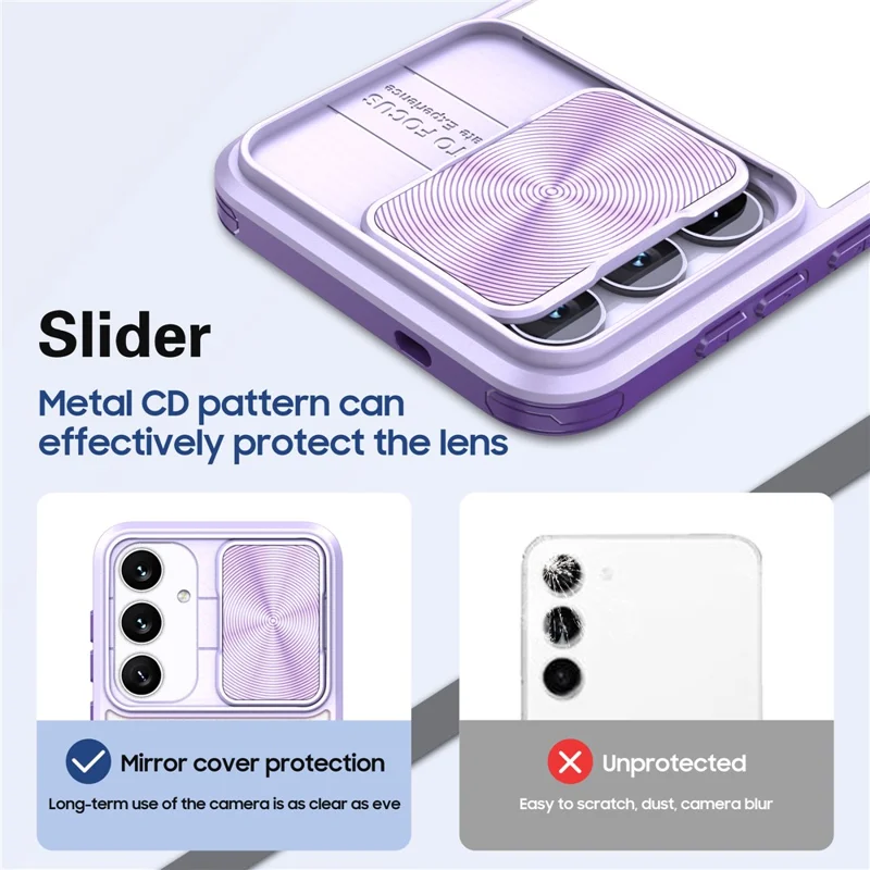 For Samsung Galaxy S25+ Case TPU + PC Clear Phone Cover - Purple
