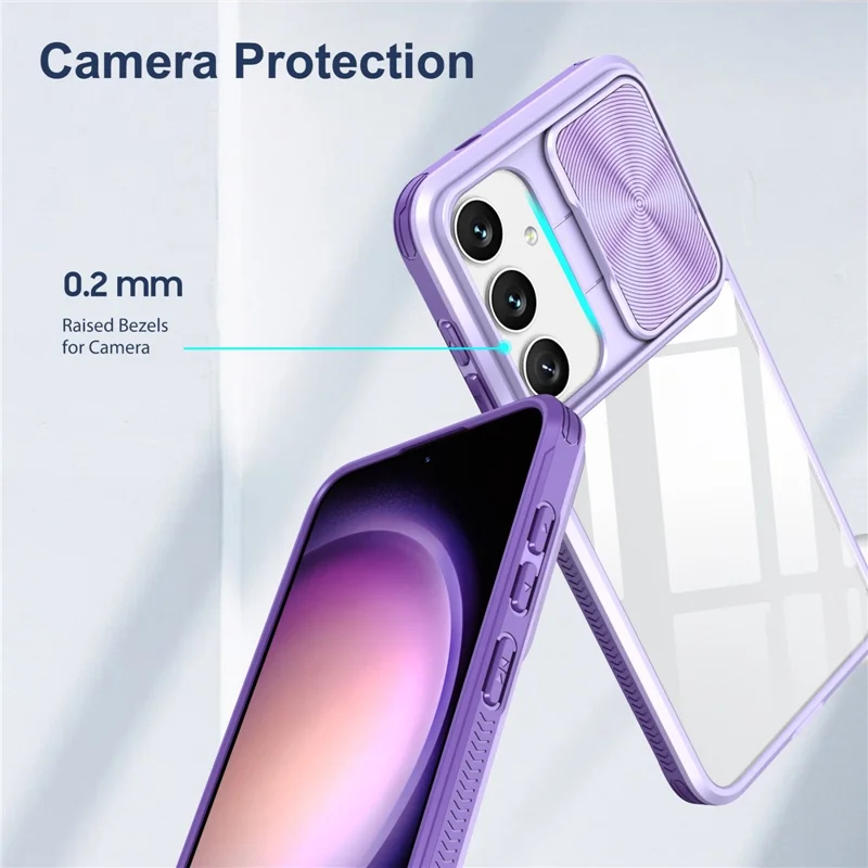 For Samsung Galaxy S25+ Case TPU + PC Clear Phone Cover - Purple