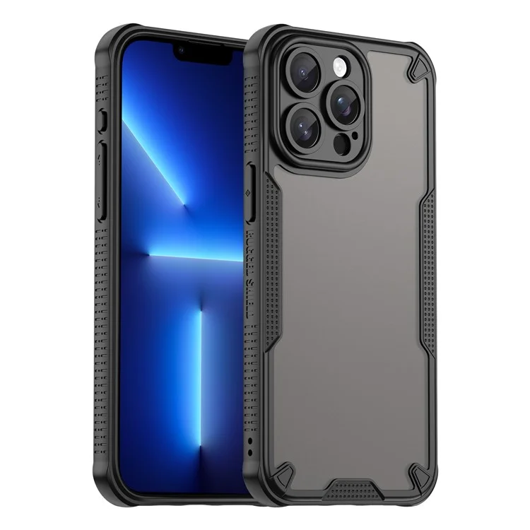 Custodia WANLONFENG MFFJ Series per iPhone 13 Pro Max, antiurto in TPU con pellicola protettiva per lo schermo - Nero