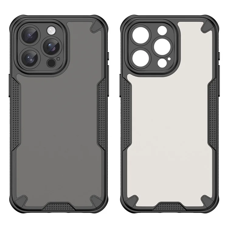 Custodia WANLONFENG MFFJ Series per iPhone 13 Pro Max, antiurto in TPU con pellicola protettiva per lo schermo - Nero