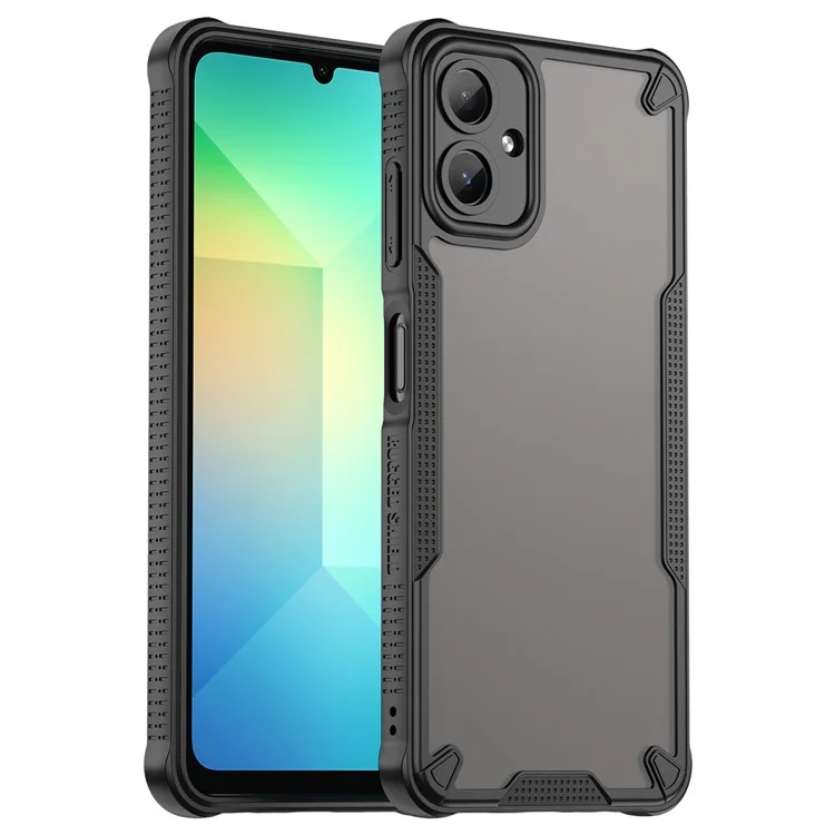ЧЕХОЛ WANLONFENG MFFJ SERIES ДЛЯ SAMSUNG GALAXY A06, ПРОТИВОУДАРНЫЙ ТПУ ЧЕХОЛ ДЛЯ ТЕЛЕФОНА С ЗАЩИТНОЙ ПЛЕНКОЙ ДЛЯ ЭКРАНА - ЧЕРНЫЙ