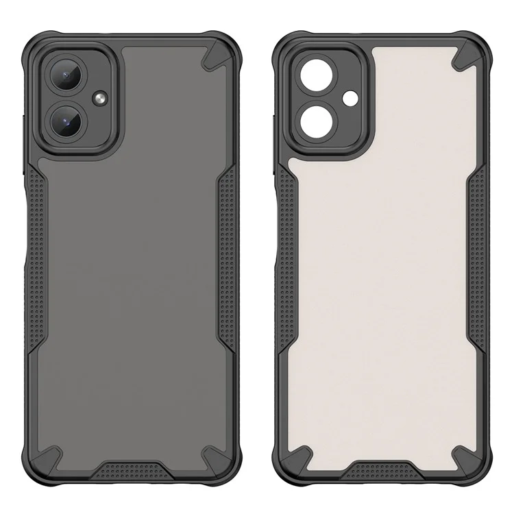 ЧЕХОЛ WANLONFENG MFFJ SERIES ДЛЯ SAMSUNG GALAXY A06, ПРОТИВОУДАРНЫЙ ТПУ ЧЕХОЛ ДЛЯ ТЕЛЕФОНА С ЗАЩИТНОЙ ПЛЕНКОЙ ДЛЯ ЭКРАНА - ЧЕРНЫЙ
