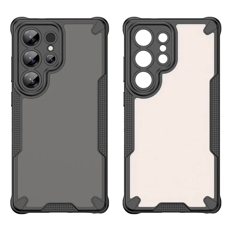 Étui pour Samsung Galaxy S24 Ultra de la série WANLONFENG MFFJ, anti-chute, en TPU, avec film de protection d'écran - Noir
