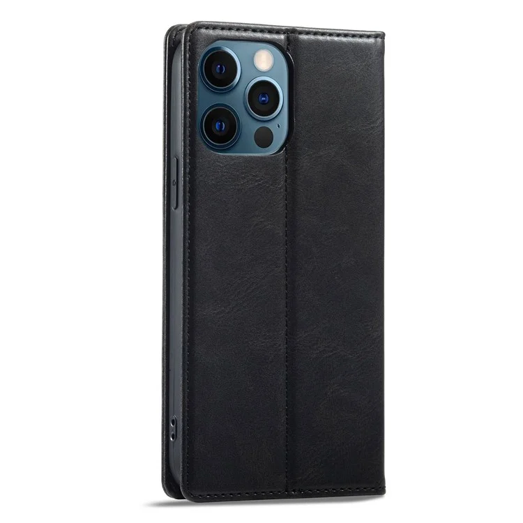 Lc. Imeeke Für Iphone 12 Pro Max 6,7 Zoll RFID Blockierende Magnetische Auto -schließung PU Leder Hülle Telefonie -ständer Cover - Schwarz