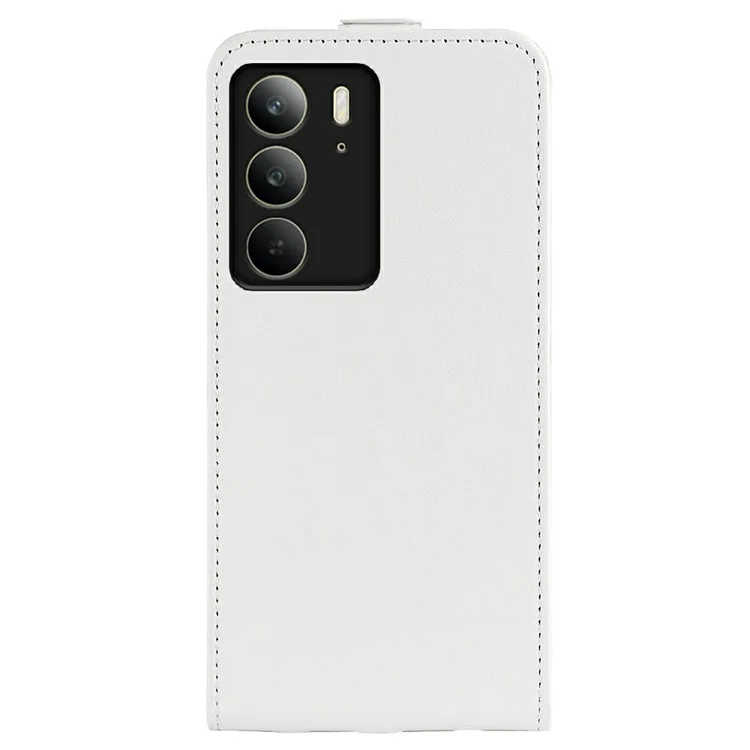 Чехол для Realme C75 с слотами для карт, вертикальный флип, кожаная крышка для телефона - белый