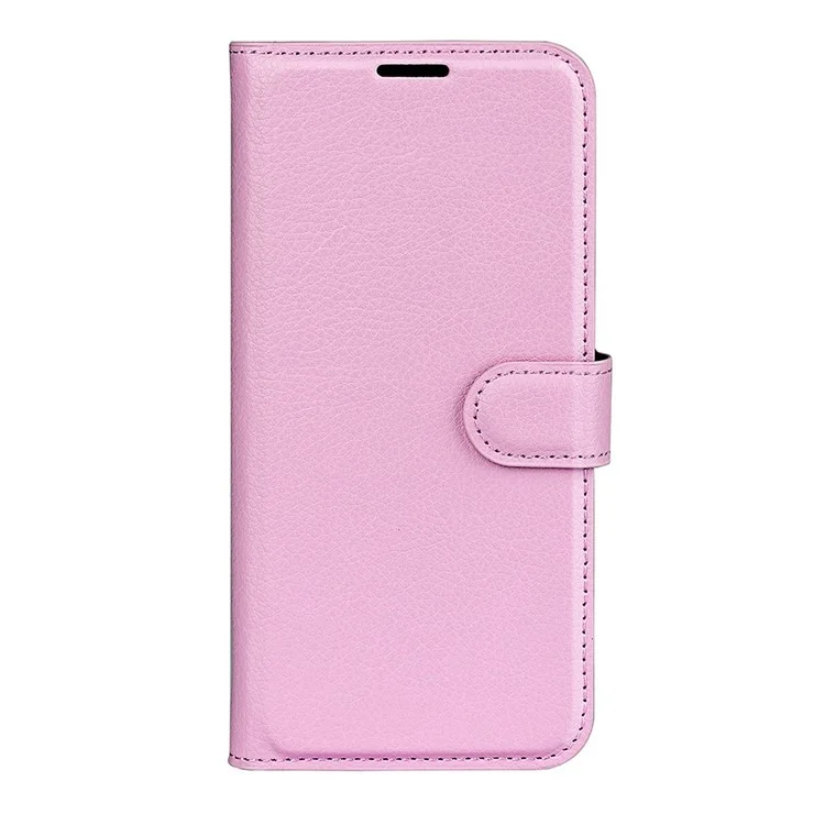 Custodia per ZTE Blade V70 con texture in pelle liscia, antiurto e portafoglio - Rosa