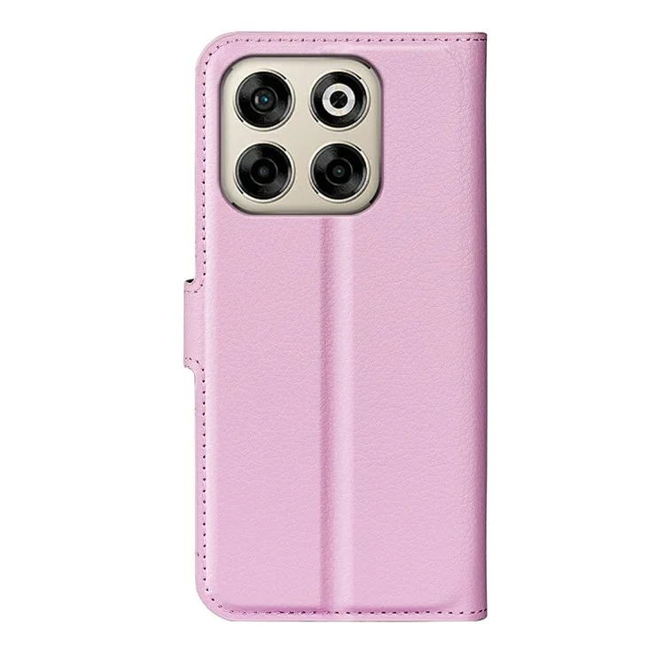 Custodia per ZTE Blade V70 con texture in pelle liscia, antiurto e portafoglio - Rosa