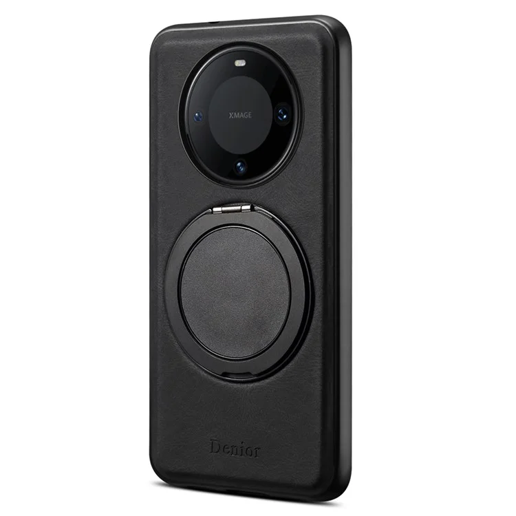 Étui magnétique DENIOR A14 avec support rotatif pour Huawei Mate 60 Pro / Mate 60 Pro+ - Noir