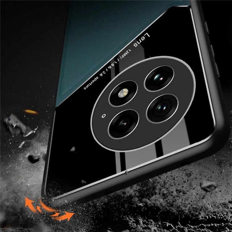 Чехол для OnePlus 13, кожаное покрытие из PC+TPU, задняя крышка телефона - Зеленый