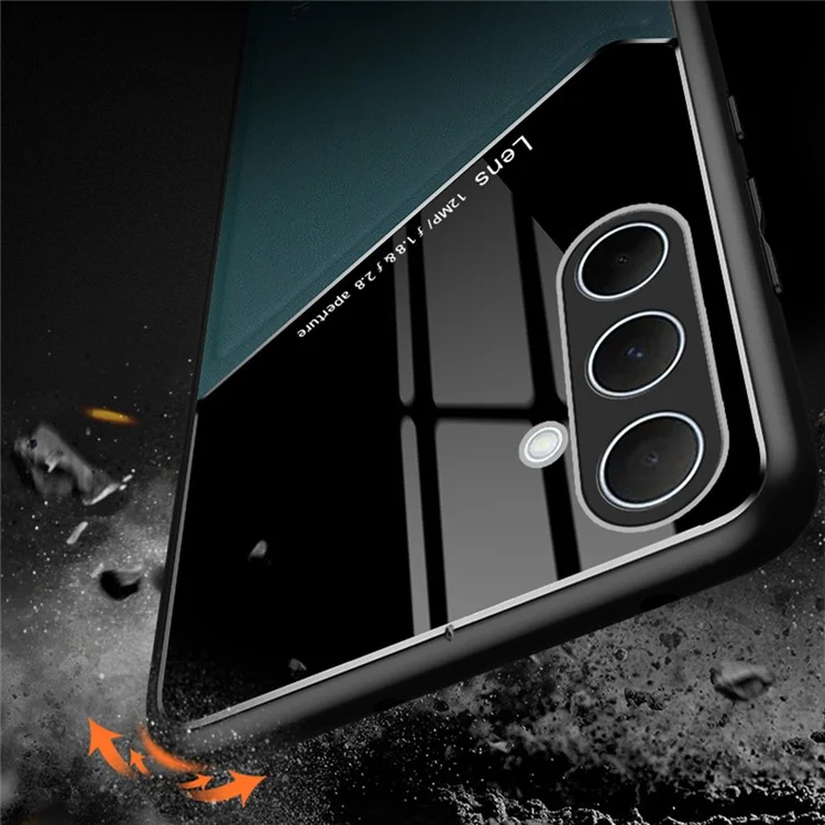 Custodia in pelle per Samsung Galaxy A36 5G, rivestimento in PC+TPU - Verde