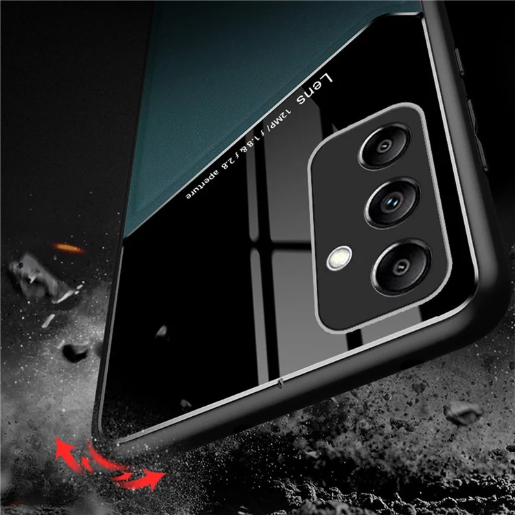 Funda para Samsung Galaxy S25 con revestimiento de cuero PC+TPU - Roja