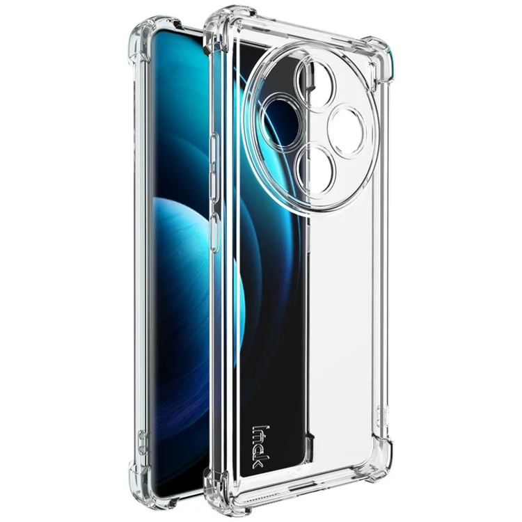 IMAK UX-4 Serie für vivo X100 5G Hülle Gerade Rahmen Stoßfeste Klare TPU Abdeckung