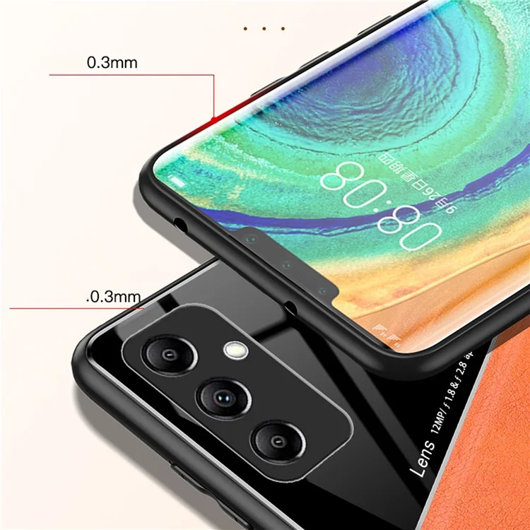 Funda para Samsung Galaxy S25+ Cubierta trasera de teléfono de PC+TPU con revestimiento de cuero - Rojo