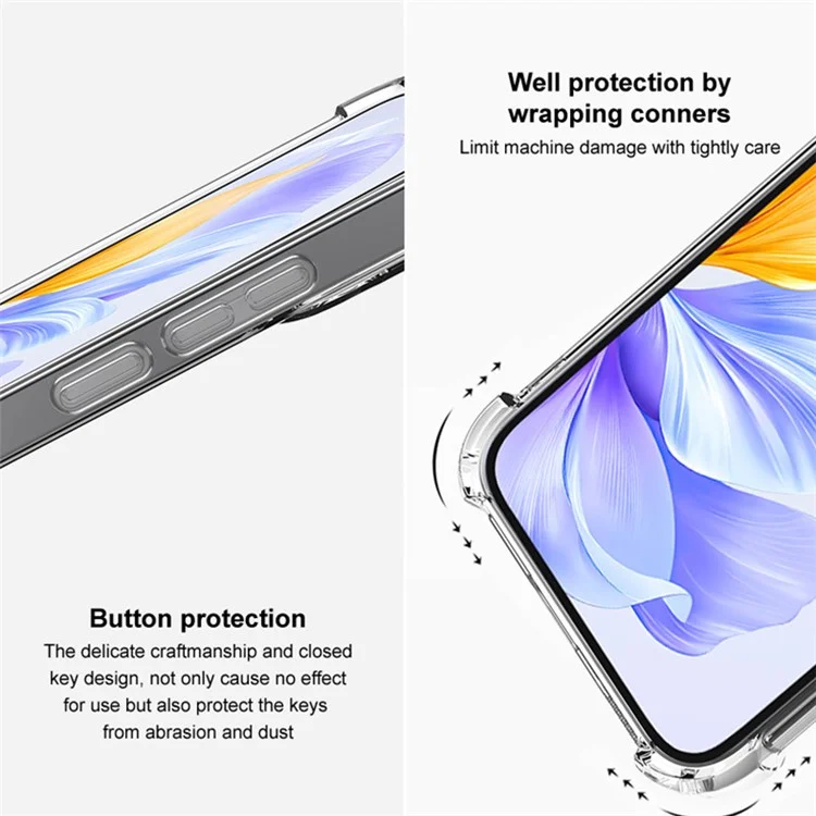 IMAK UX-4 Series Hülle für vivo X100 Ultra 5G, gerades Rahmendesign, stoßfest, klare TPU-Abdeckung