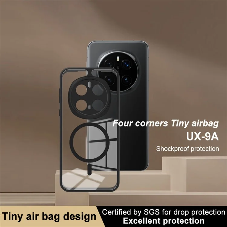 Coque de protection IMAK UX-9A pour Honor Magic7 Pro 5G, compatible MagSafe, avec un petit airbag en PC TPU transparent.