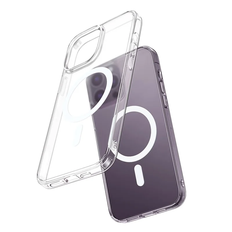 MCDODO PC-3093 MDD Clear Phone Case for iPhone 14 Pro Max, Hard PC + Soft TPU Matte Cover Compatible with MagSafe