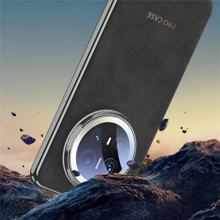 Coque pour Huawei Mate 70 Pro / 70 Pro+ compatible avec MagSafe, électroplaquée en PU + TPU + PC - Marron mat