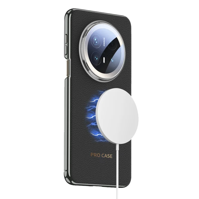 GKK For Huawei Mate 70 Pro / 70 Pro+ Magnetic Case Electroplated PU + TPU + PC Phone Cover - Black