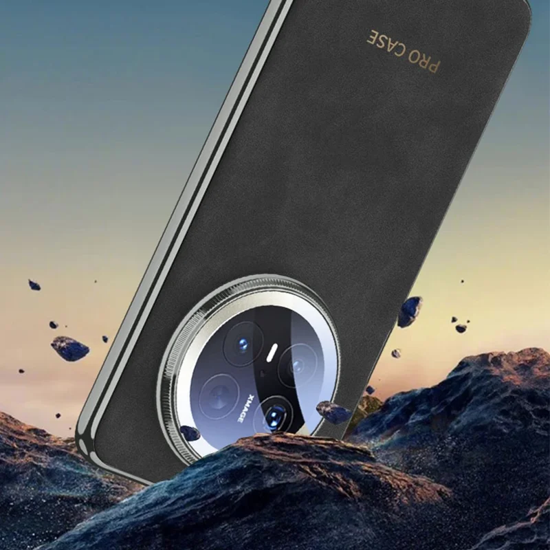GKK For Huawei Mate 70 Pro / 70 Pro+ Magnetic Case Electroplated PU + TPU + PC Phone Cover - Black