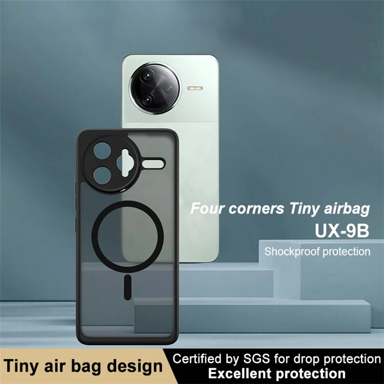 Coque de téléphone IMAK UX-9B compatible avec Xiaomi Redmi K80 Pro 5G, avec boîtier PC TPU mat compatible MagSafe.