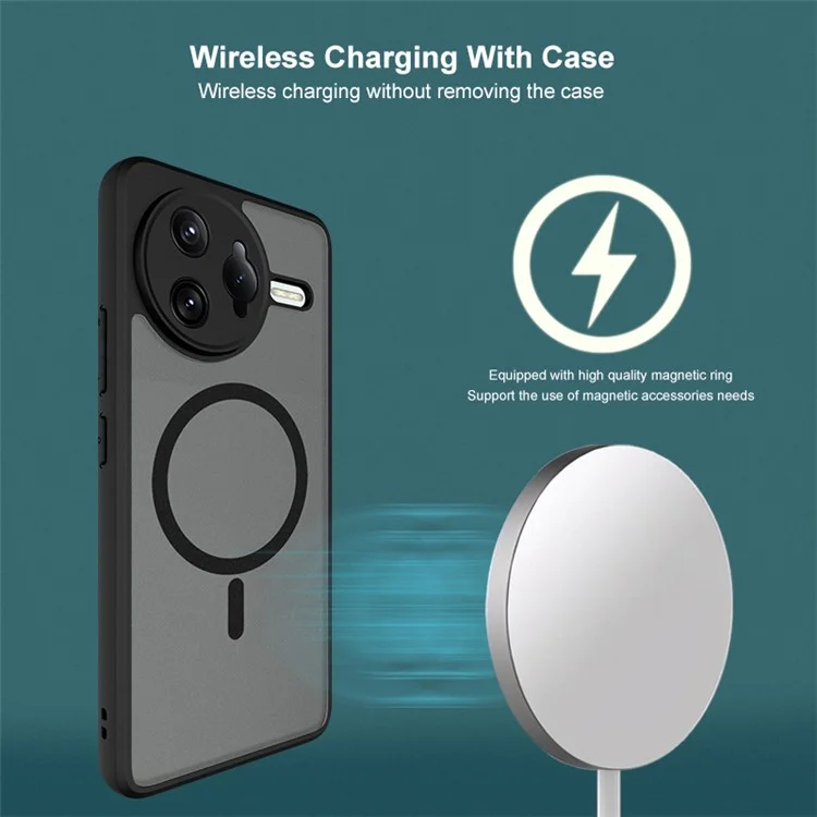 Coque de téléphone IMAK UX-9B compatible avec Xiaomi Redmi K80 Pro 5G, avec boîtier PC TPU mat compatible MagSafe.