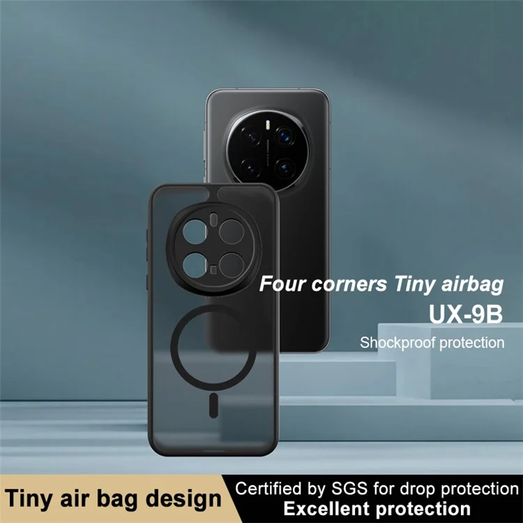 Coque de téléphone IMAK UX-9B compatible avec Honor Magic7 Pro 5G, avec support de charge MagSafe, en PC et TPU mat.