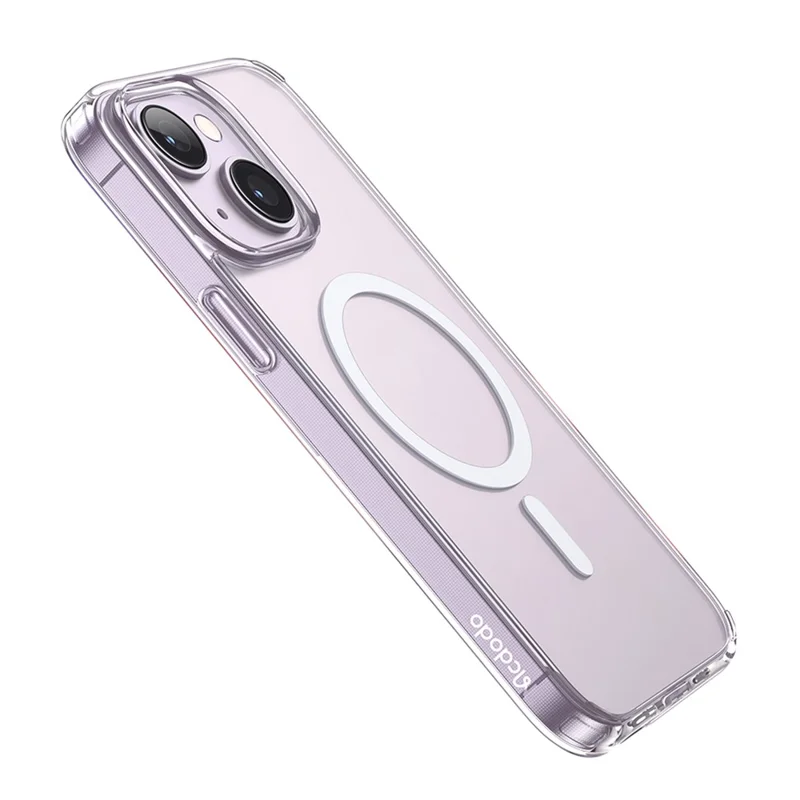 MCDODO PC-3090 MDD PC + TPU Phone Case for iPhone 14, Matte Transparent Protective Cover Compatible with MagSafe