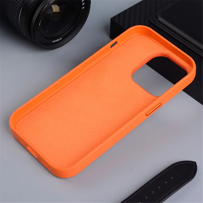 Bulk Purchasing For iPhone 14 Pro Case Compatible with MagSafe PU + PC Phone Back Cover - Orange