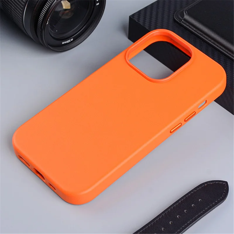 Bulk Purchasing For iPhone 14 Pro Case Compatible with MagSafe PU + PC Phone Back Cover - Orange
