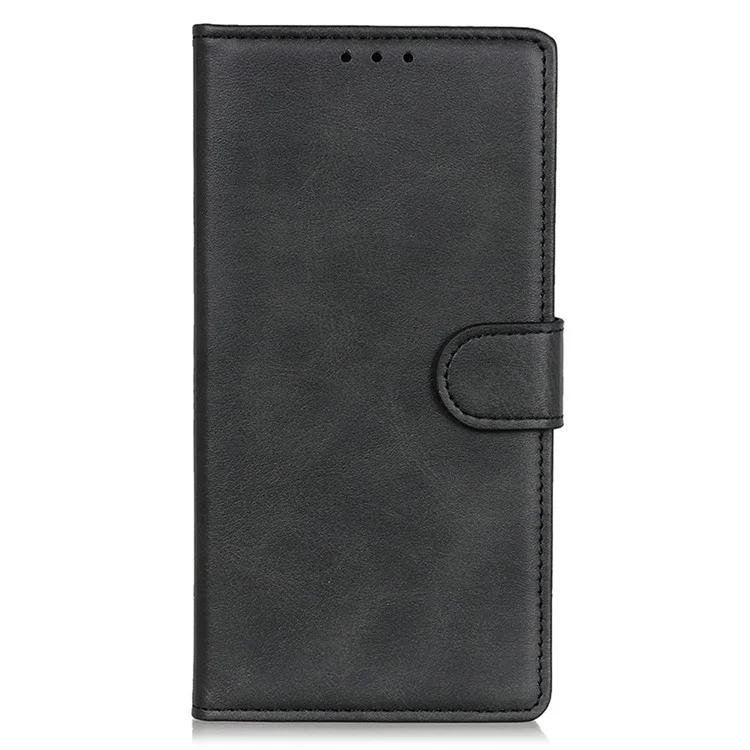 Funda de cartera con soporte para Motorola Moto G15 4G, textura de cuero de vaca - Negro