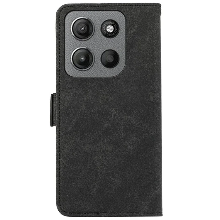ABEEL Para Motorola Moto G15 4G / G05 4G Capa de couro sintético com suporte e bloqueio RFID - Preto