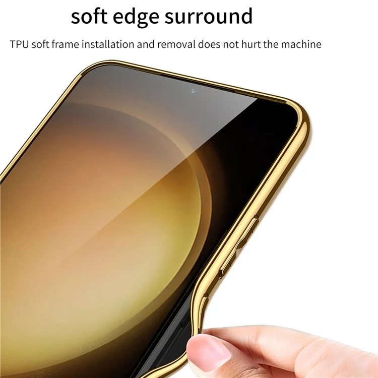 GKK Hülle für Samsung Galaxy S25+ Fälle Elektroplattierung PU + PC + TPU Handyhülle - Schwarz