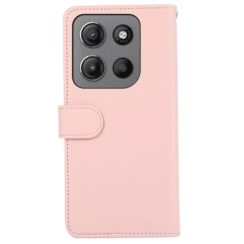 For Motorola Moto G17 Power 4G / G17 4G / G15 4G / G15 Power 4G Case RFID Blocking Flip Leather Phone Cover - Pink