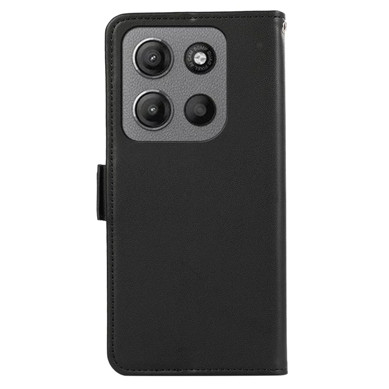 ABEEL لجهاز Motorola Moto G15 4G غطاء جلد لهاتف مع محفظة تمنع إشارات RFID - أسود