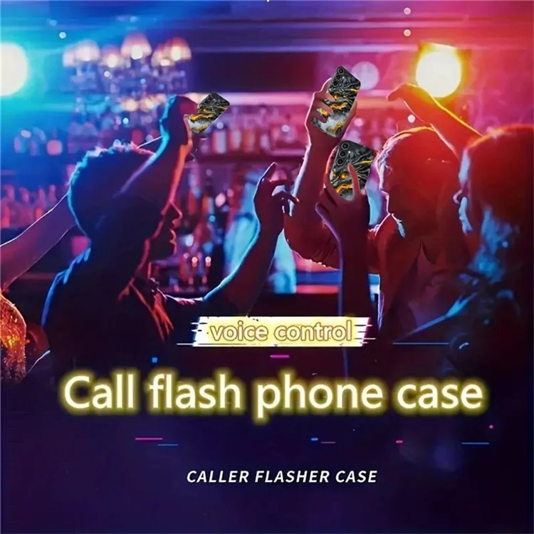 Чехол для Samsung Galaxy A26 5G серии Call Flash с узорчатой печатью, закаленное стекло + ТПУ комбо-чехол для телефона - Черный дракон