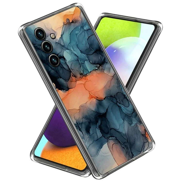 Capa para Samsung Galaxy A16 5G / 4G Padrão de mármore abstrato Impressão TPU Capa de telefone - Estilo A