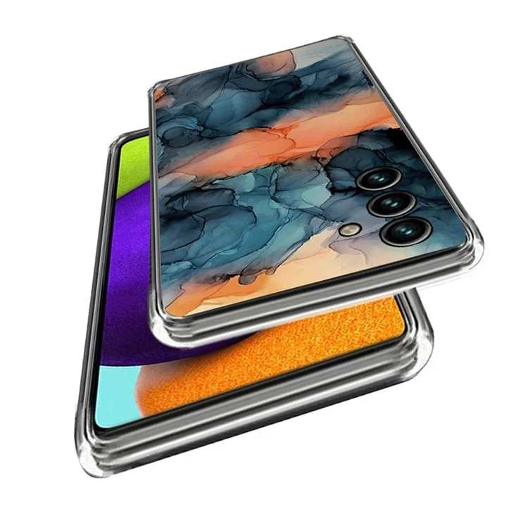 Capa para Samsung Galaxy A16 5G / 4G Padrão de mármore abstrato Impressão TPU Capa de telefone - Estilo A