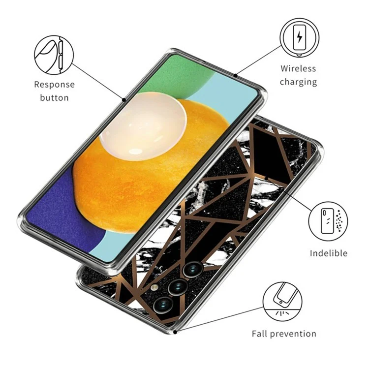 Capa para Samsung Galaxy A26 5G - Estilo A - Padrão de mármore abstrato impresso em TPU